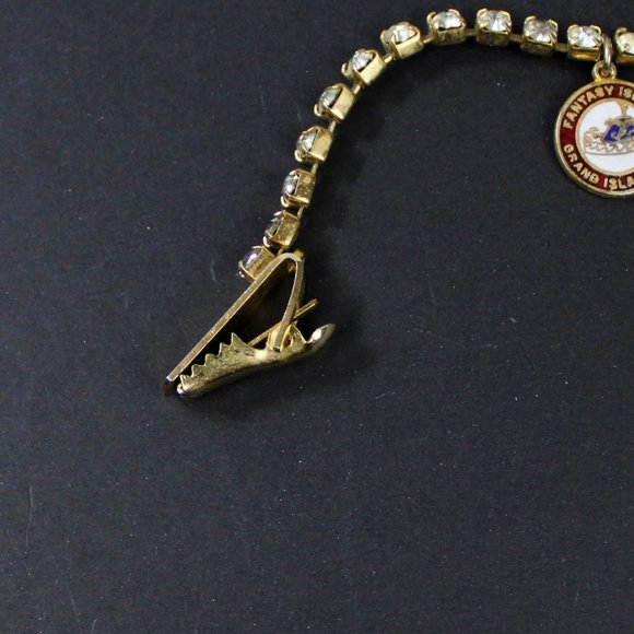 Vintage New York Souvenir Sweater Guard Rhinestone Clip 1960s Grand Island J30 - Picture 7 of 9
